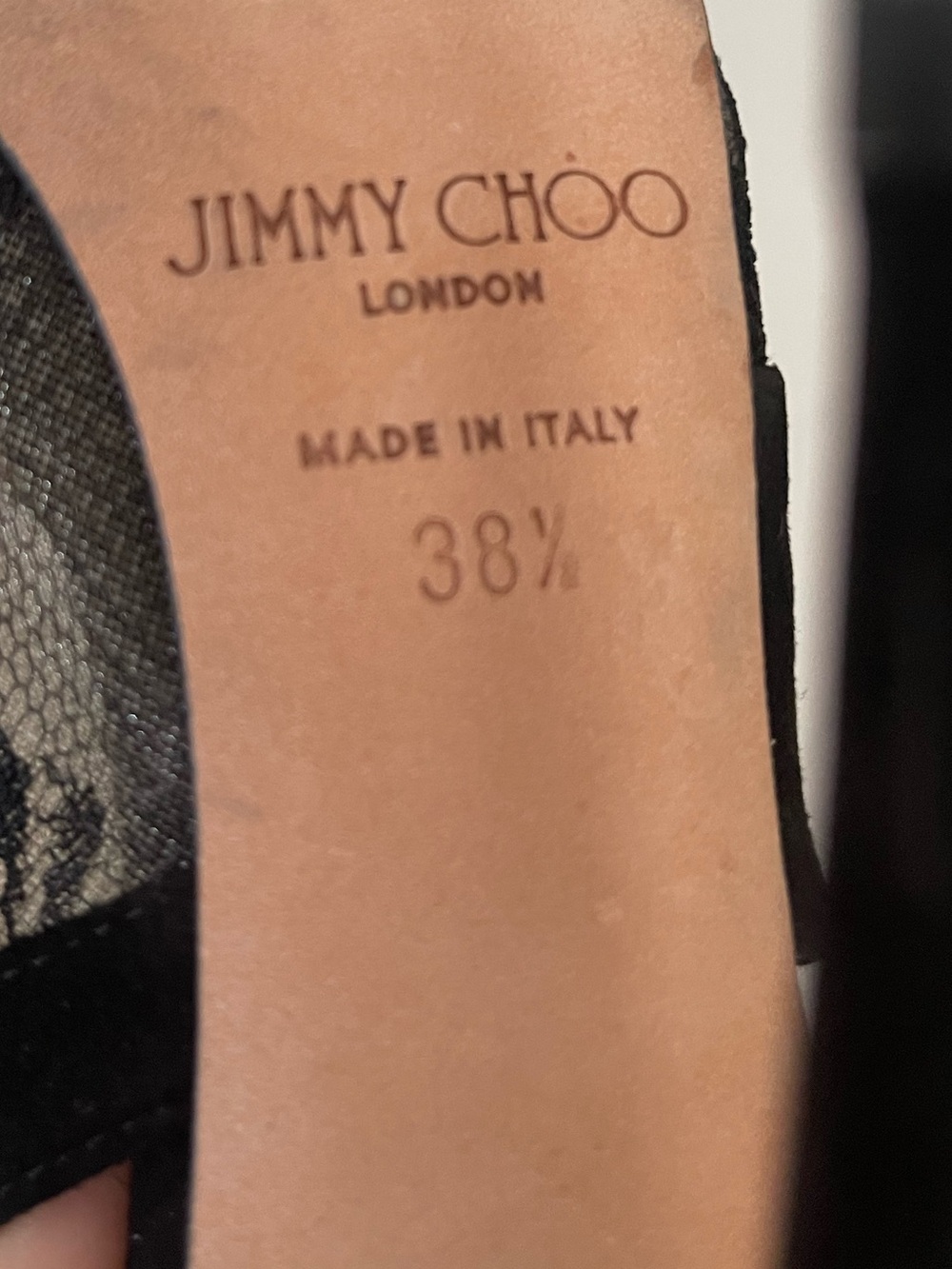 AUTHENTIC JIMMY CHOO ITALIAN LACE HEELS - Picture 15 of 16